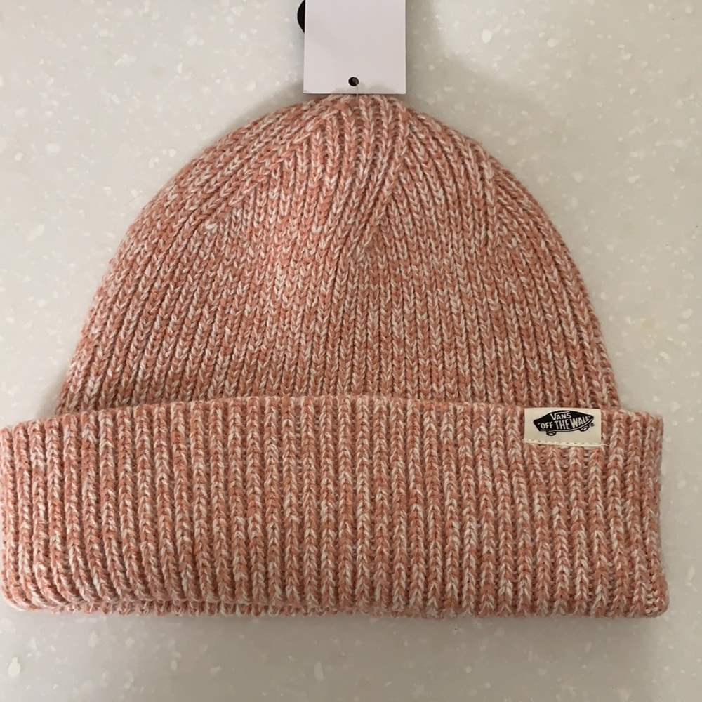 Vans knit beanie pink and cream